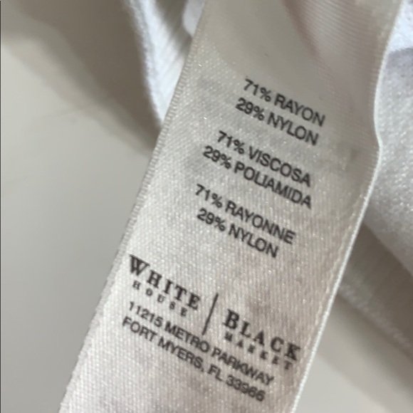 WHBM Black & White Contrast Top Mix print shirt xs women’s shirt - Picture 5 of 5